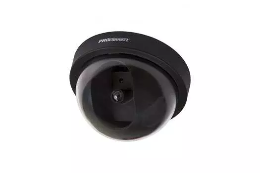 Муляж камеры видеонаблюдения PROCONNECT 45-0220, внутренний, купольный, LED, 2xAA, черный