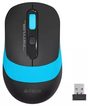 Мышь беспроводная A4Tech Fstyler FG10S, 2000dpi, оптическая светодиодная, USB, черный/синий (FG10S BLUE)