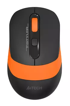 Мышь беспроводная A4Tech Fstyler FG10, 2000dpi, оптическая светодиодная, USB, черный/оранжевый
