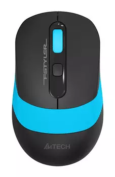Мышь беспроводная A4Tech Fstyler FG10, 2000dpi, оптическая светодиодная, USB, черный/синий
