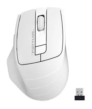 Мышь беспроводная A4Tech Fstyler FG30, 2000dpi, оптическая светодиодная, USB, белый/серый