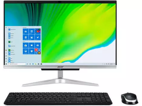 Моноблок Acer Aspire C22-420 21.5" 1920x1080, AMD Ryzen 3 3250U 2.6GHz, 8Gb RAM, 256Gb SSD, AMD Radeon Graphics, WiFi, BT, Cam, W10, серебристый, клавиатура, мышь (DQ.BFRER.008)