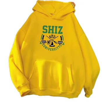 Shiz University Hoodies Wicked Movie Printing Women Men Sweatshirts Sudadera Pullovers Hoody Winter Warm Fleece Unisex Clothing S чёрный