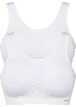 Бесшовное бюстье feel comfort (2 шт) Bpc Bonprix Collection, белый