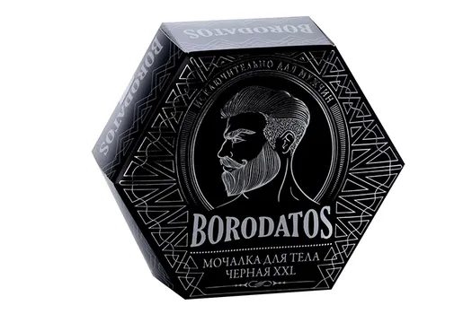 Мочалка BORODATOS д/душа черная р XXL