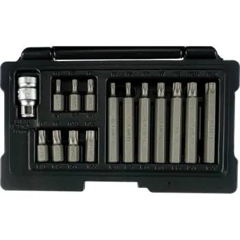 Набор бит TORX, хвостовик-шестигранник, 10 мм, CrV, 15 предметов// Stels