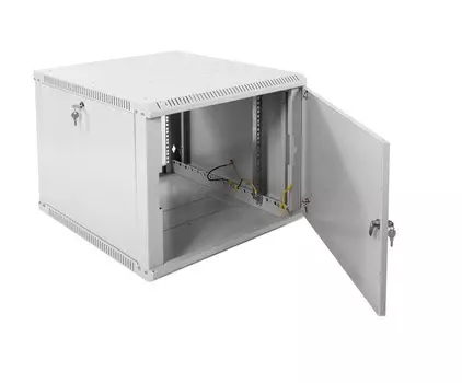 Шкаф коммутационный ЦМО ШРН-Э-9.650.1 9U 600x650мм пер.дв.стал.лист несъемн.бок.пан. серый