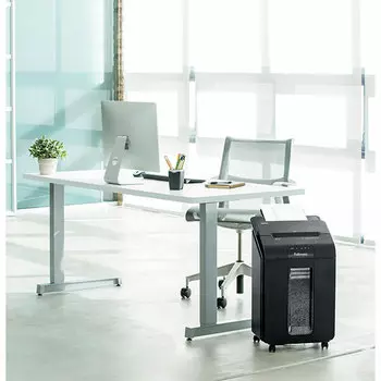 Шредер Fellowes AutoMax 100M с автоподачей (секр.P-4)/перекрестный/100лист./23лтр./скрепки/скобы/пл.карты