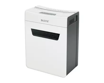Шредер Leitz IQ PROTECT Premium 8X белый (секр.P-4)/фрагменты/8лист./14лтр./скрепки/скобы