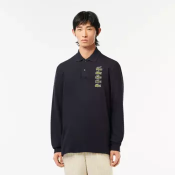 Мужское поло Lacoste L.12.12 с длинным рукавом
