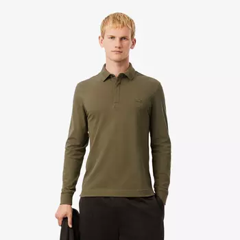 Мужское поло Lacoste с длинными рукавами