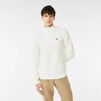 Мужской хлопковый свитер Lacoste на молнии