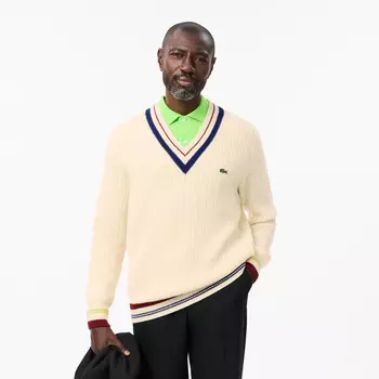Мужской свитер Lacoste из кардочесаной шерсти