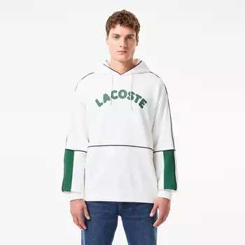 Мужская хлопковая толстовка Lacoste с капюшоном