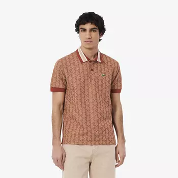 Мужское поло Lacoste Classic Fit с монограммой