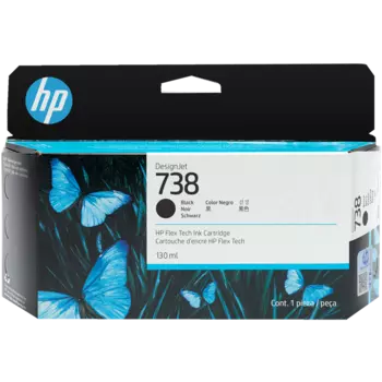 Картридж струйный HP 738 (498N4A), черный, оригинальный, объем 130 мл для HP DJ T850/DJ T950