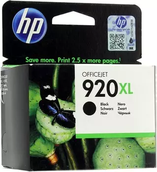 Картридж струйный HP 920XL (CD975AE), черный, оригинальный, ресурс 1200 страниц для HP HP Officejet 6500 / 6000 / 7000 / 7500