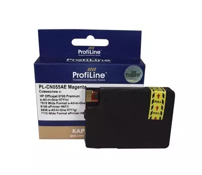 Картридж струйный ProfiLine PL-CN056AE, желтый, совместимый, 8.5 мл, для HP OfficeJet 6100/6600/6700/7110-WF/7510/7610/7612