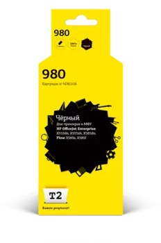 Картридж струйный T2 IC-HD8J10A (№980/D8J10A), черный, совместимый, 10000 страниц, для HP OJ X555dn/X555xh/X585dn/Flow X585z/X585f