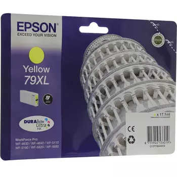 Картридж струйный Epson T7904 (C13T79044010), желтый, оригинальный, ресурс 2000 страниц для Epson Epson WorkForce Pro WF-5110DW / WF-5620DWF