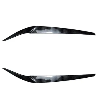 2 шт., глянцевые фары из АБС-пластика, злые брови, веки для BMW G30 G31 F90 5 серии 520d 525i 530i 530d 550i M5 2017-3D Gloss Black