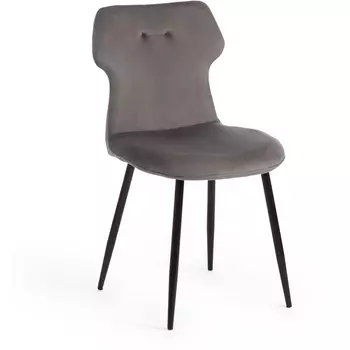 Стул ROBOCOP (mod. DC0128) серый (HLR 24)/черный (вельвет/металл) Tetchair 113748 15167