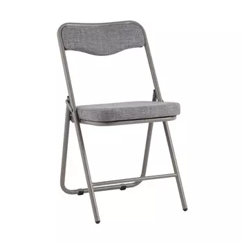 Стул складной Джонни рогожка серо-голубой каркас серый Stool Group арт.УТ000039512