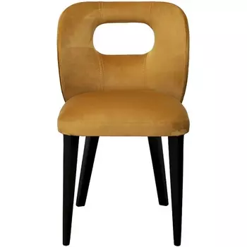 Стул Unico горчичный велюр Colt022-Orang 50*47*81см Garda Decor арт.UNICO-Colto22-ORANG
