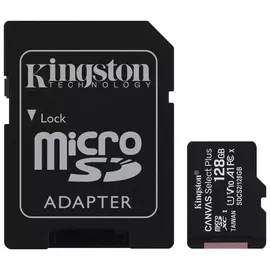 Карта памяти microSDXC 128 GB KINGSTON Canvas Select Plus UHS-I U1,100 Мб/с (class 10)