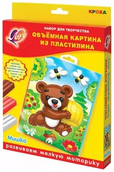 Картина из пластилина "Мишка"