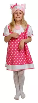 Карнавальный костюм "Кошечка мурка", шапка, сарафан, рост 98-128 см