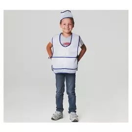 Карнавальный костюм "Продавец", фартук, пилотка, рост 110-122 см, 4-6 лет