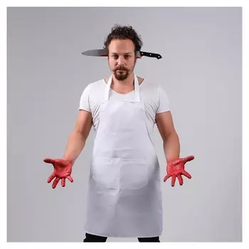 Карнавальный набор "Мясник" фартук, ободок нож