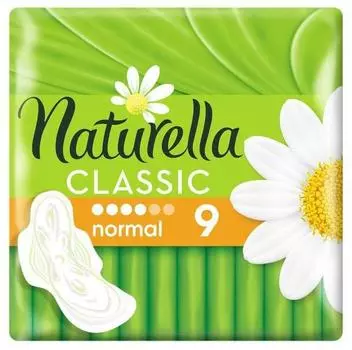 Naturella Camomile Normal Single с крылышками, прокладки, 9 шт.