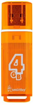 Накопитель USB 2.0 4GB SmartBuy SB4GBGS-Or Glossy оранжевый