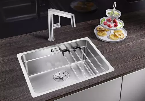 Кухонная мойка Blanco Etagon 500-IF InFino зеркальная полированная сталь 521840