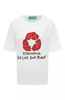 Хлопковая футболка Dsquared2