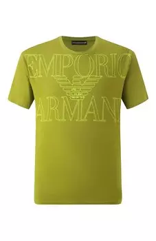Хлопковая футболка Emporio Armani