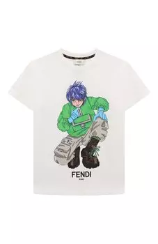 Хлопковая футболка Fendi