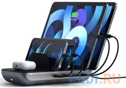 Зарядная док-станция Satechi Dock5 Multi-Device Charging Station 1.5А USB USB-C серый