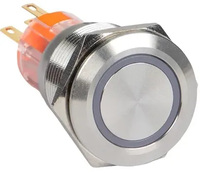 Кнопка EKF s-pro67-152 S-Pro67 19 мм без фикс. с белой подсв. 24В PROxima
