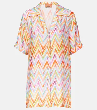 Зигзаг оверсайз рубашка Missoni, Multicolor Micro Chevron