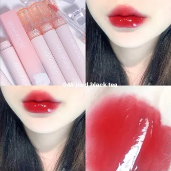 Bubble Bear Lip Glaze Velvet Mist Top Водостойкая губная помада Естественно осветляющая Увлажняющая увлажняющая грязь для губ Блеск для губ Стойкий макияж