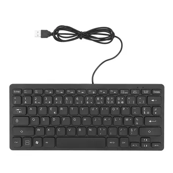 78-клавишная ультратонкая клавиатура с защитой от брызг, USB-проводная компактная клавиатура с функцией Plug and Play для английского языка GermanQWERYZ Layout