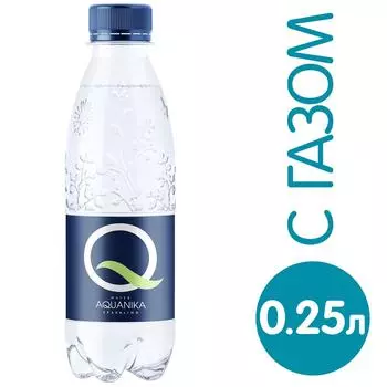 Вода Aquanika минеральная газированная 250мл