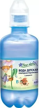Вода Fleur Alpine детская природная родниковая негазированная с 0 месяцев 250мл (упаковка 3 шт.)