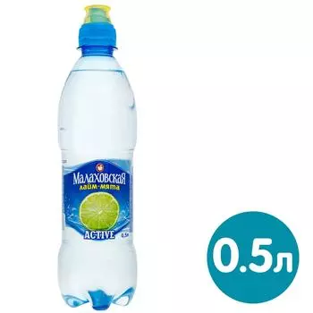 Вода Малаховская Active Спорт Лайм-мята питьевая негазированная 500мл