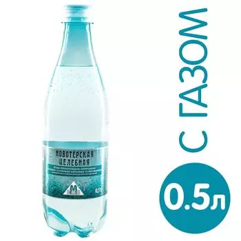 Вода Новотерская Целебная минеральная лечебно-столовая газированная 500мл