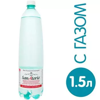 Вода SanAtorio минеральная лечебно-столовая газированная 1.5л