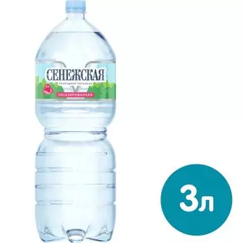 Вода Сенежская негазированная 3л (упаковка 6 шт.)